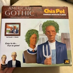 American Gothic Chia Pet - Decorative Planter.